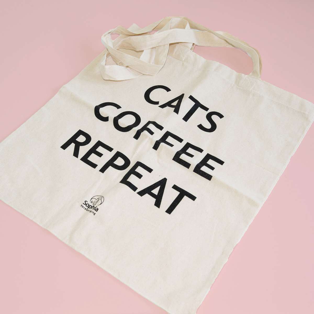 Helderheid vrijgesteld Bij wet Katoenen tas CATS - COFFEE - REPEAT | Sophia-Vereeniging